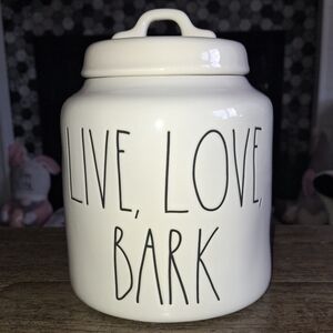 🐶 Rae Dunn LIVE, LOVE, BARK Ceramic Canister